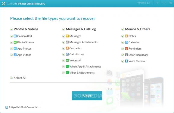 Gihosoft iPhone Data Recovery screenshot
