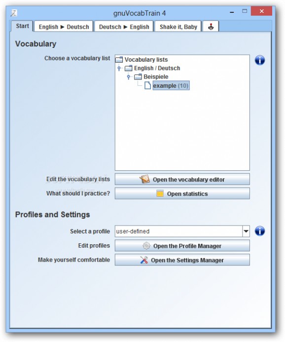 gnuVocabTrain Portable screenshot
