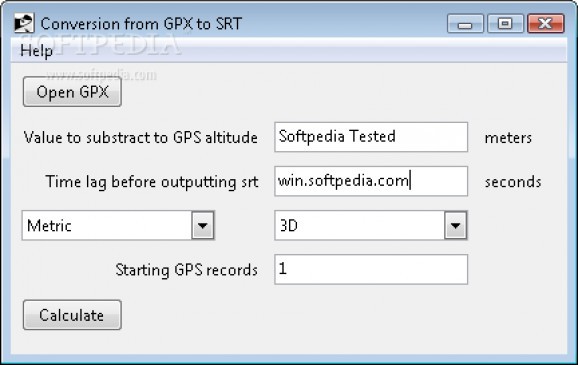 gpx2srt screenshot