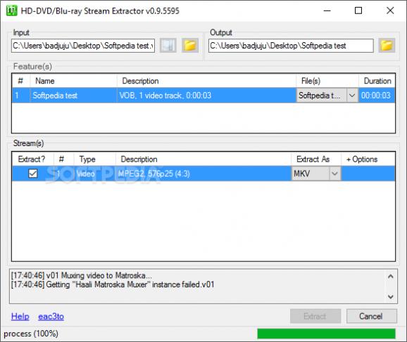 HD-DVD/Blu-Ray Stream Extractor screenshot