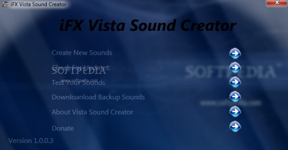 iFX Vista Sound Creator screenshot