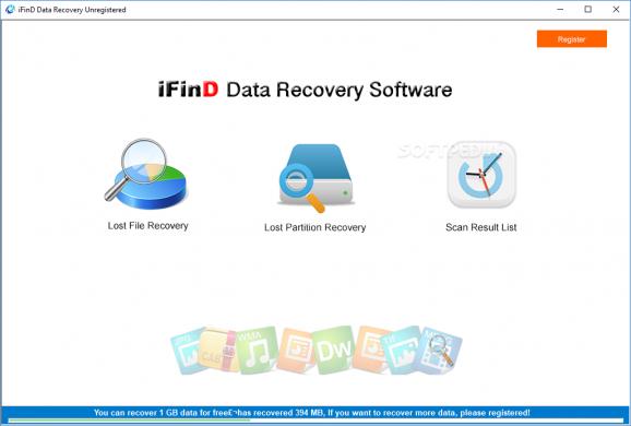 iFinD Data Recovery Free Edition screenshot