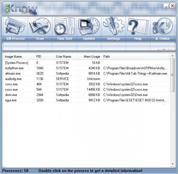 iKnow Process Scanner screenshot