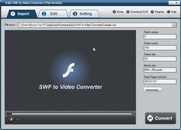 iLike SWF to Video Converter screenshot