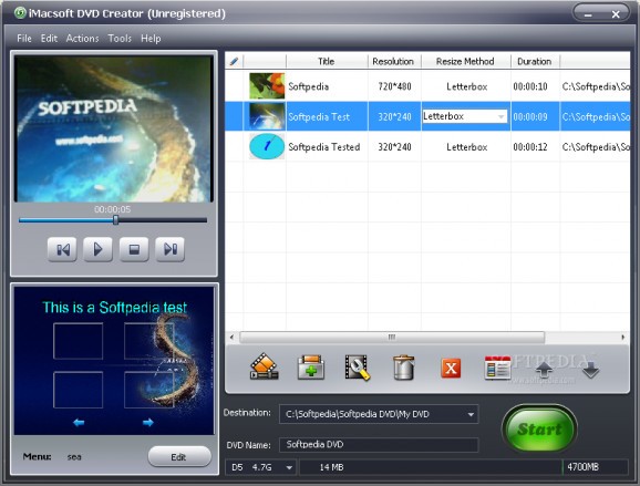 iMacsoft DVD Creator screenshot