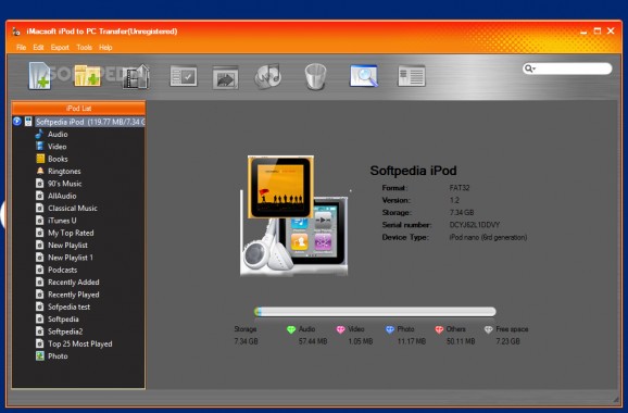 iMacsoft iPod to PC Transfer screenshot