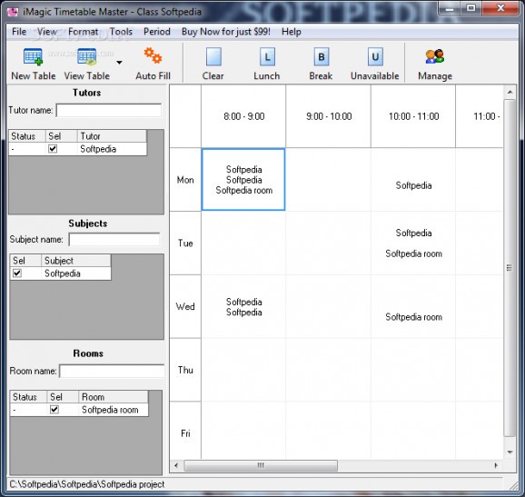 iMagic Timetable Master screenshot