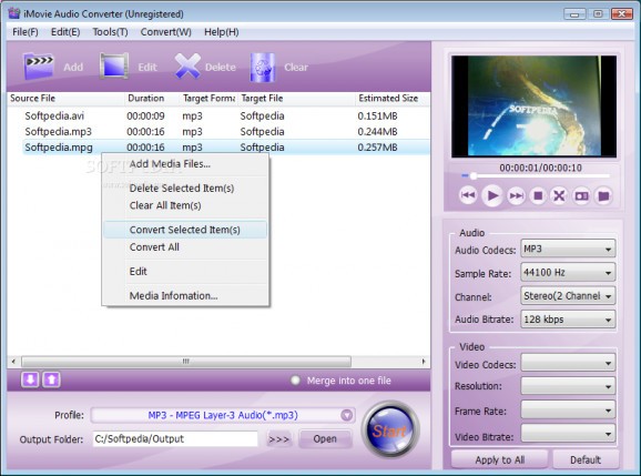 iMovie Audio Converter screenshot