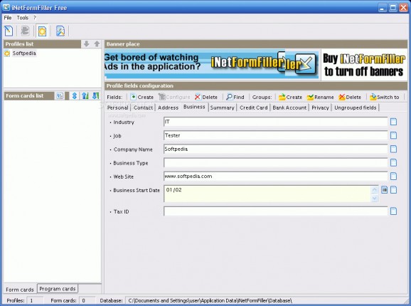 iNetFormFiller Freeware screenshot