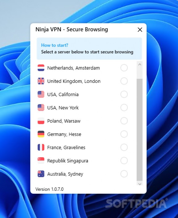 NinjaVPN screenshot