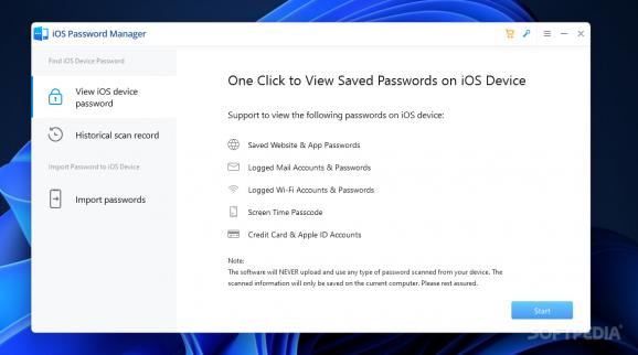 iOS Password Manager screenshot
