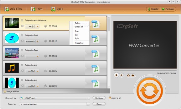 iOrgSoft WAV Converter screenshot