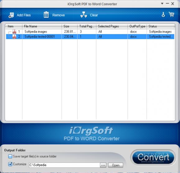 iOrgsoft PDF to Word Converter screenshot