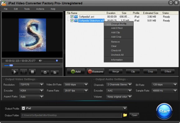 iPad Video Converter Factory Pro screenshot