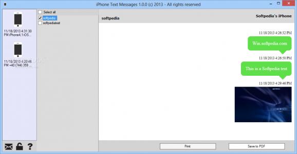 iPhone Text Messages screenshot