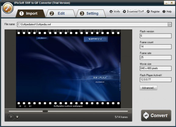 iPixSoft SWF to GIF Converter screenshot