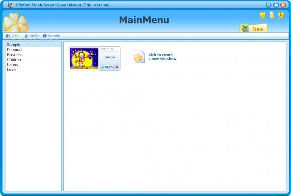 iPixsoft Flash Screensaver Maker screenshot