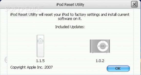 iPod Reset Utility screenshot