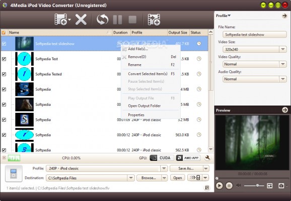 4Media iPod Video Converter screenshot