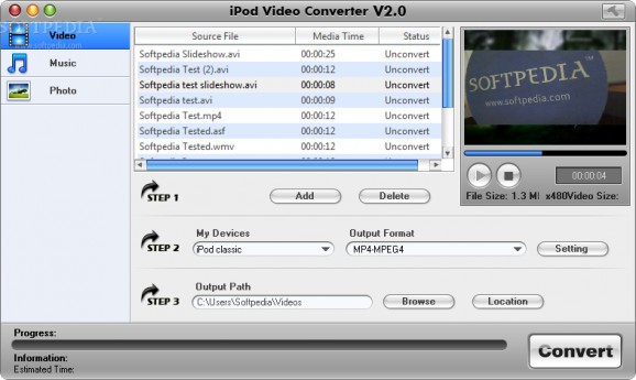 iPod Video Converter screenshot
