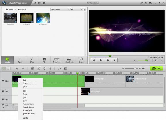 iSkysoft Video Editor screenshot
