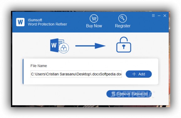 iSumsoft Word Protection Refixer screenshot