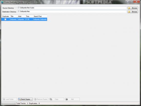 iTunes Duplicate Checker screenshot