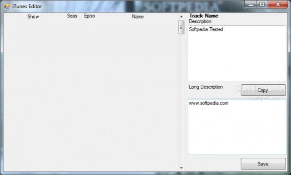 iTunes Editor screenshot