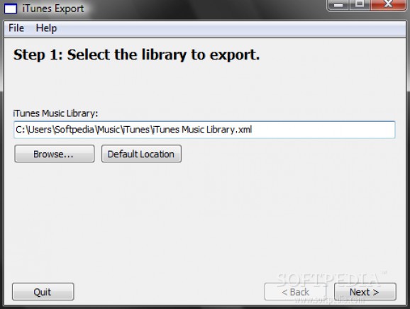 iTunes Export screenshot