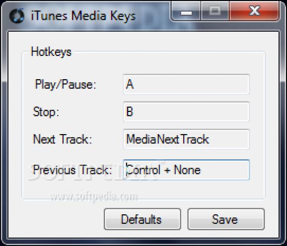 iTunes Media Keys screenshot