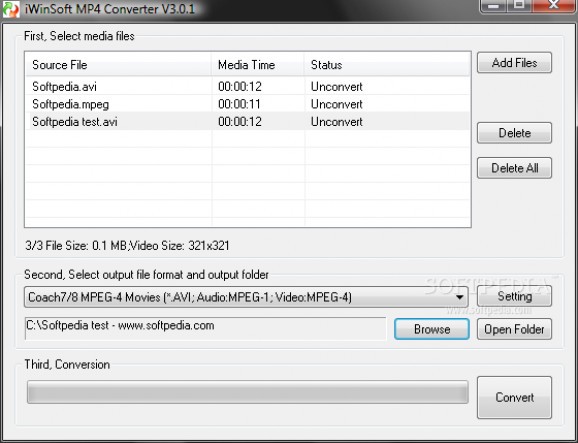 iWinSoft MP4 Converter screenshot