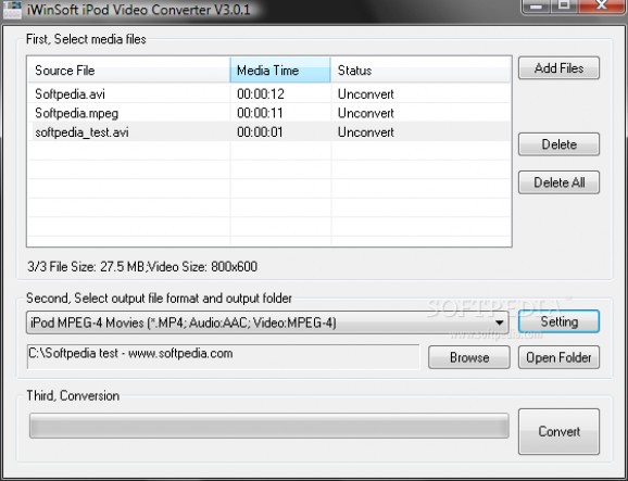 iWinSoft iPod Video Converter screenshot