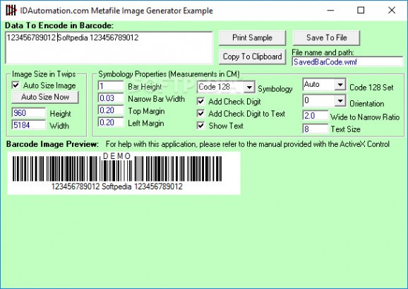 IDAutomation Barcode ActiveX Control & DLL screenshot