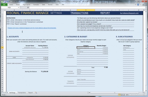 indzara Personal Finance Manager screenshot