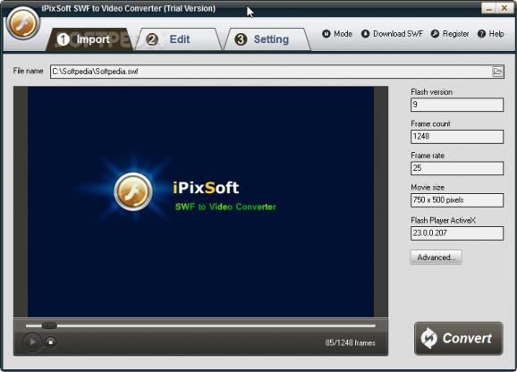 iPixSoft SWF to Video Converter screenshot