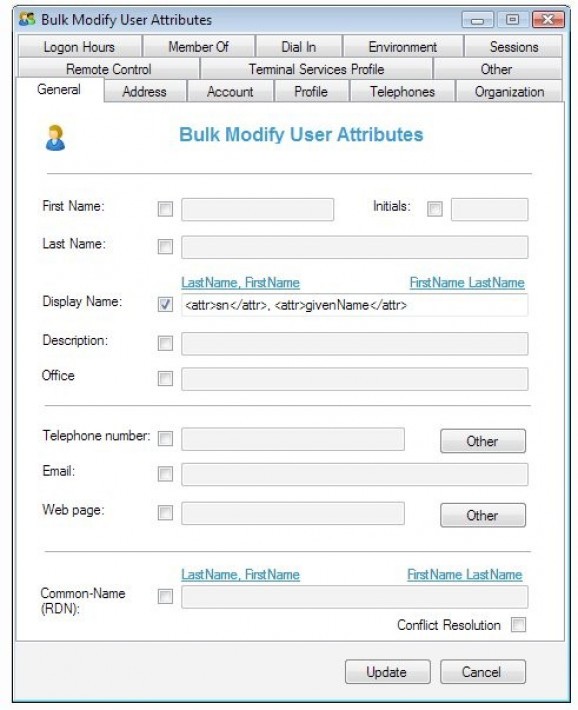 isimSoftware Bulk Active Directory Users screenshot