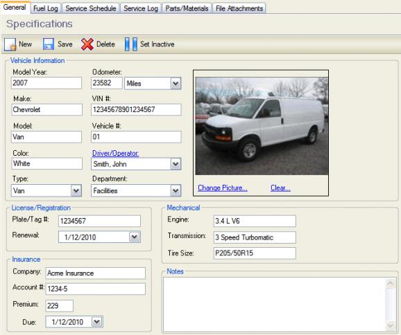 isimSoftware Vehicle Organizer screenshot