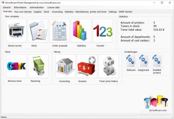 isimSoftware Printer Management screenshot