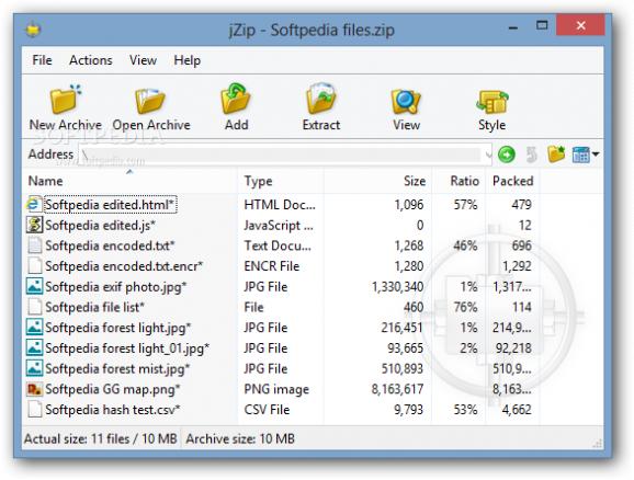 jZip screenshot