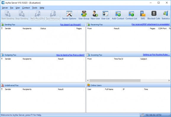 Joyfax Server screenshot