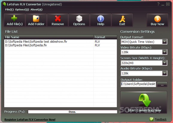 LetsFun FLV Converter screenshot