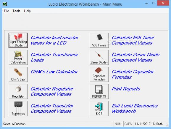 Lucid Electronics Workbench screenshot