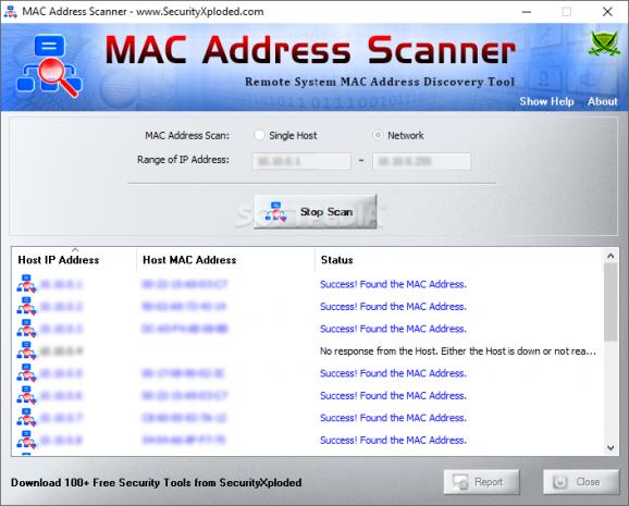 MAC Address Scanner screenshot