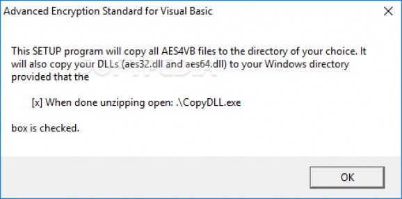 MarshallSoft AES Library for Visual Basic screenshot