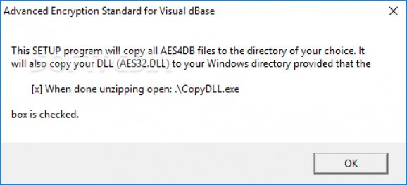 MarshallSoft AES Library for Visual dBase screenshot