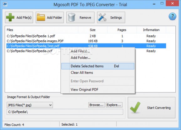 Mgosoft PDF To JPEG SDK screenshot