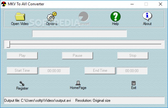 MKV to AVI Converter screenshot