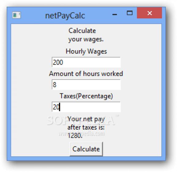 netPayCalc screenshot
