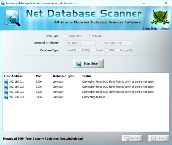 Network Database Scanner screenshot