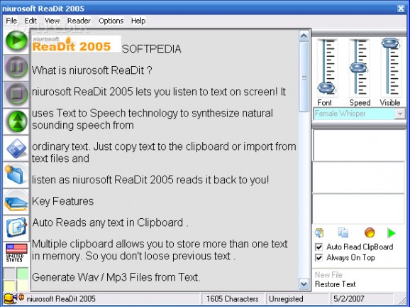 niurosoft ReaDit2005 screenshot